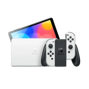 NINTENDO Switch OLED Model White Set - Vivid 7" OLED Display, 64GB Internal Storage, White Joy-Cons, Adjustable Stand & Dock with LAN Port